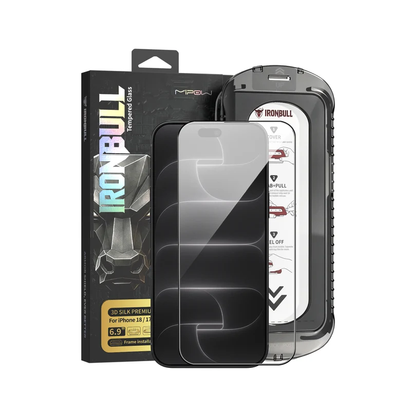 IRONBULL 3D Premium Tempered Glass for iPhone 18/17