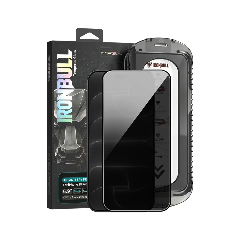IRONBULL HD Anti-Spy Tempered Glass for iPhone 18/17