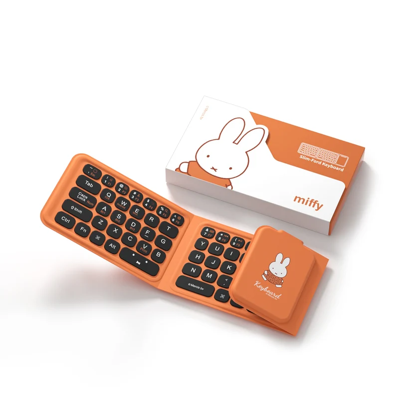 Miffy Triple-Fold Bluetooth Keyboard /Orange