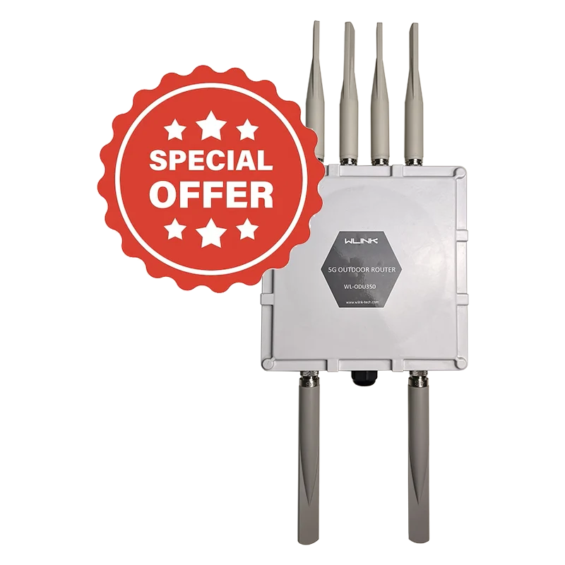 WL-ODU350-530NQ • W-LINK Outdoor 5G Router Kit & Wi-Fi Hotspot