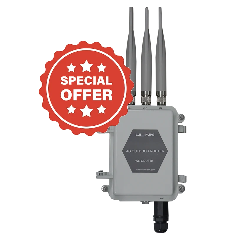 WL-ODU310-R4LAC4 • W-LINK Outdoor 4G Router Kit & Wi-Fi Hotspot