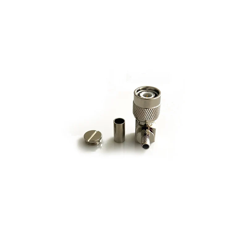 TNC-17-03-F-TGN • TNC plug right angle crimp for RG58