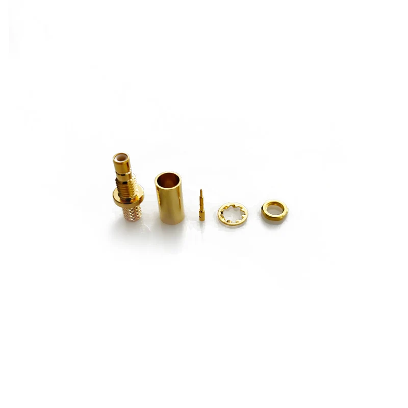 SMB-08-10-F-2-TGG • SMB bulkhead crimp jack for RG58