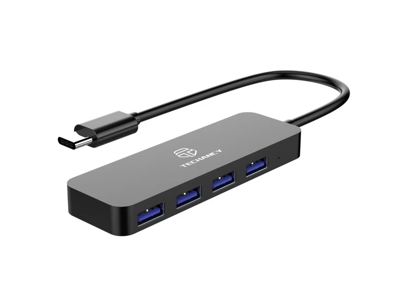 Hub USB 3.0 di tipo C 4 porte nero