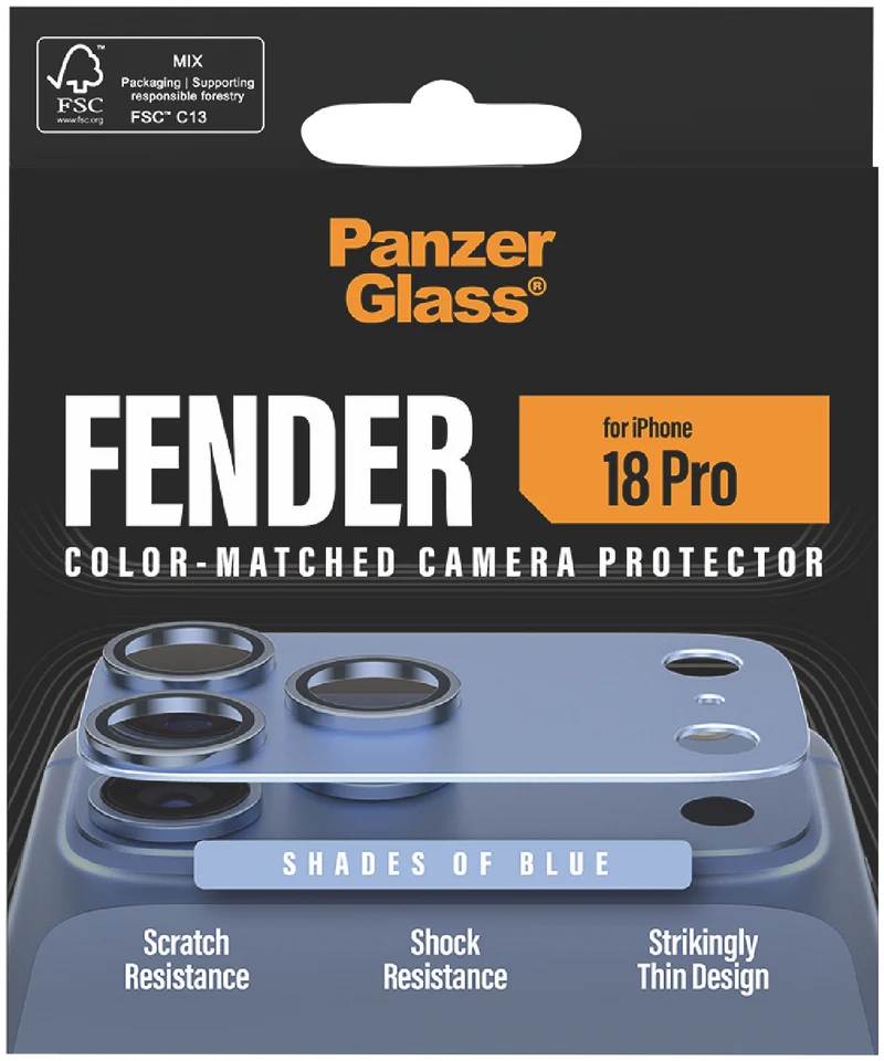 Panzer Glass Fender Camera Lens Protector iPhone 18 Pro Shades of Blue