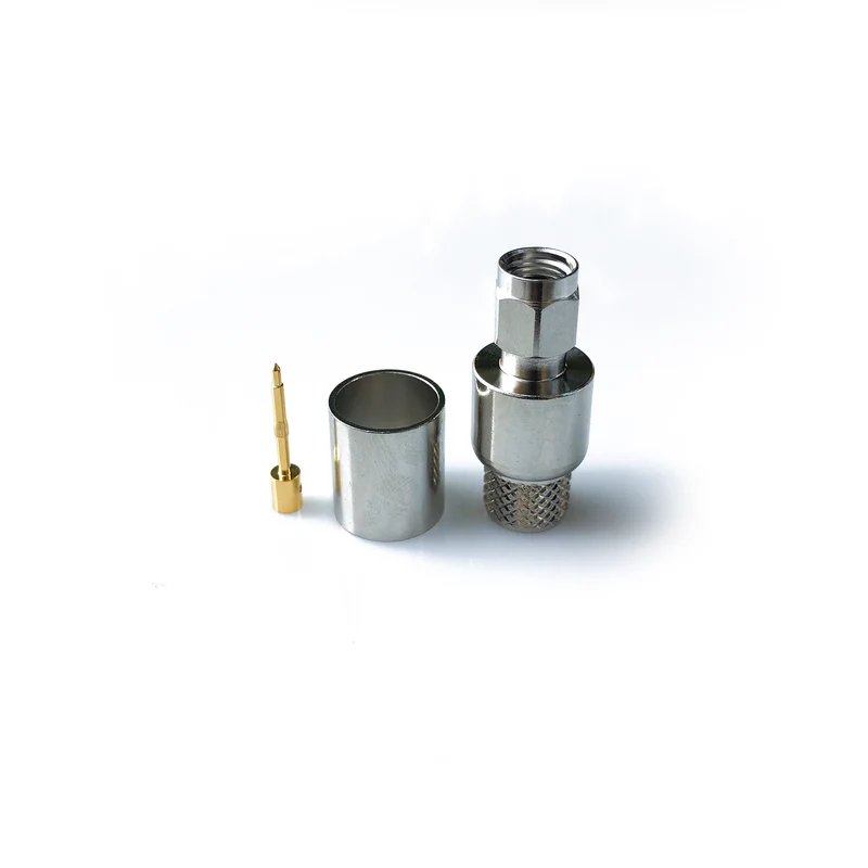 SMA-01-47-B-TGN • SMA STRAIGHT CRIMP PLUG for LMR400