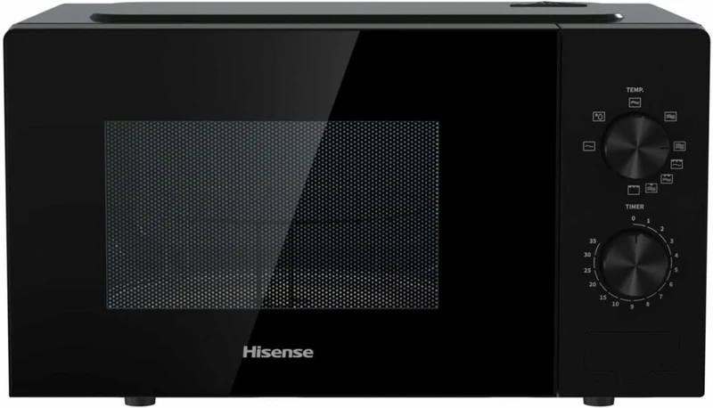 Hisense H20MOBP1G Microonde con Grill, Capacità 20L, 700W di potenza, 900W con Grill, 5 livelli, timer 30 min