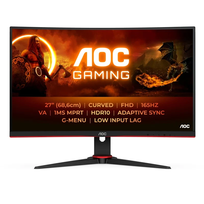 MONITOR 27 POLLICI CURVO AOC 165HZ GAMING