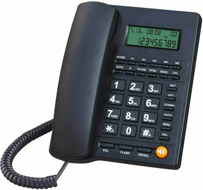 TELEFONO FISSO 10 NUMERI FUNZIONI MUTO/NON DISTURBARE/SVEGLIA AH76446