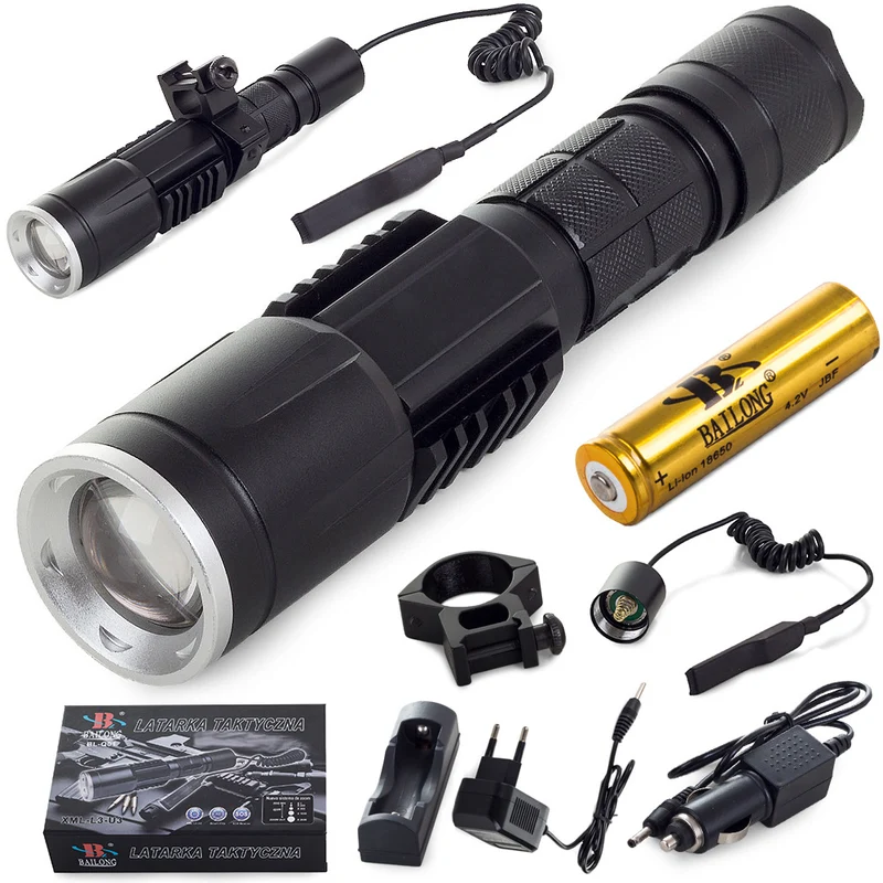 Torcia tattica da caccia Bailong Cree XM-L T6