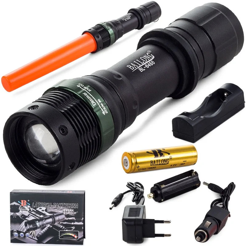 Torcia tattica Bailong zoom LED CREE XML-T6