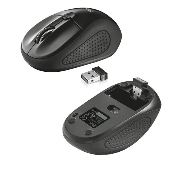 MOUSE OTTICO TRUST WIRELESS CON 3 PULSANTI NERO