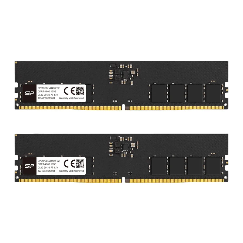Silicon Power 32GB (2x16GB) CL40 1.1V UDIMM 4800MT/s DDR5 RAM - SP032GBLVU480F22