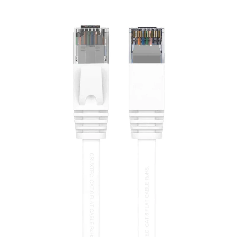 Cruxtec CAT6 UTP Flat Ethernet Cable - 30m (White)