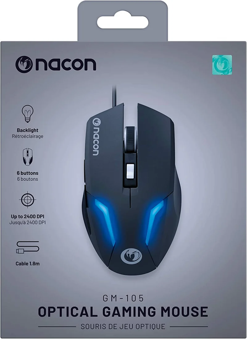 Nacon Mouse Ottico Gaming GM-105 Blu