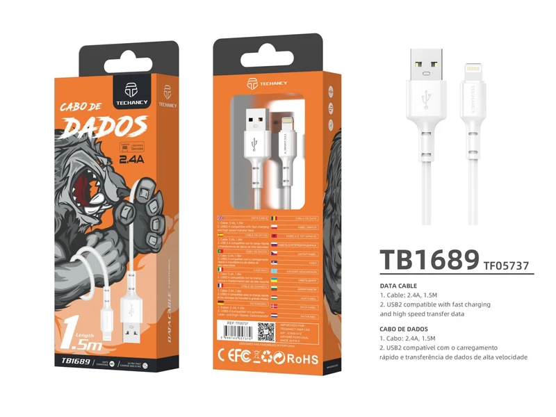 CAVO IPHONE BIANCO 1,5 MT