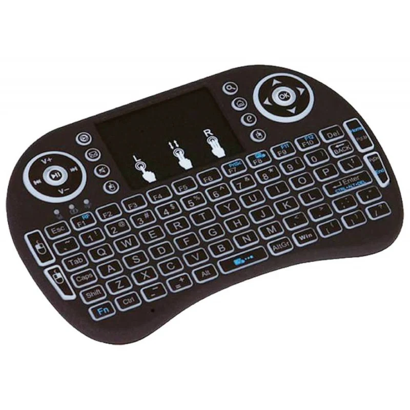 TASTIERA WIRELESS MINI KS-2 CON TOUCHPAD E LUCI LED
