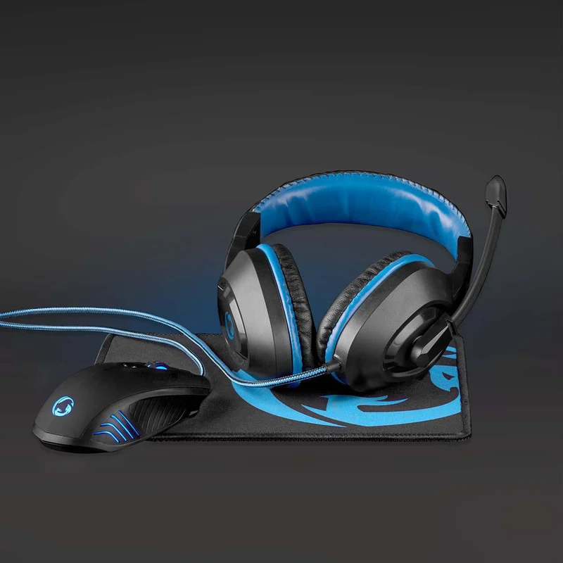 GAMING COMBO KIT 3 IN 1 MOUSE CUFFIE E TAPPETINO