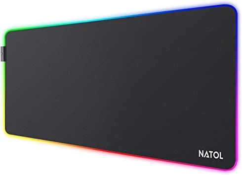 Tappetino Mouse Gaming RGB, Tappetino Mouse RGB Grandi con 12 Effetti Luminosi, 800 x 300mm