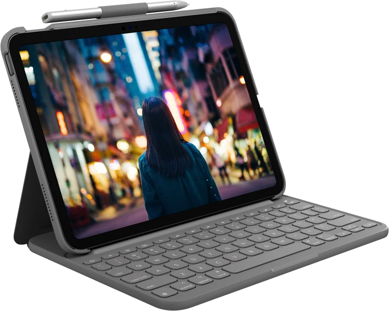 Logitech Slim Folio for iPad (10th Gen & A16) Grey
