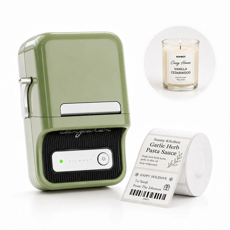 NIIMBOT B21 Thermal Label Printer (Green)