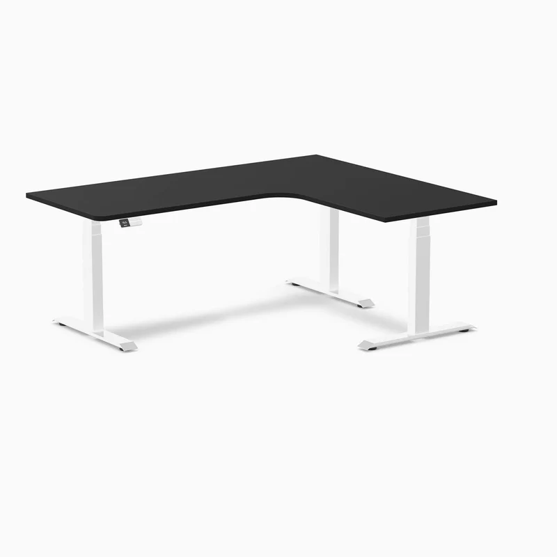 Desky Sigma L-Shape Gaming Desk Left Return 180 cm White Frame