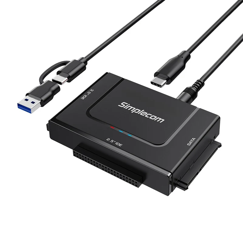 Simplecom SuperSpeed USB to 2.5in + 3.5in and 5.25in SATA/IDE Adapter with Power Supply (SA492C)