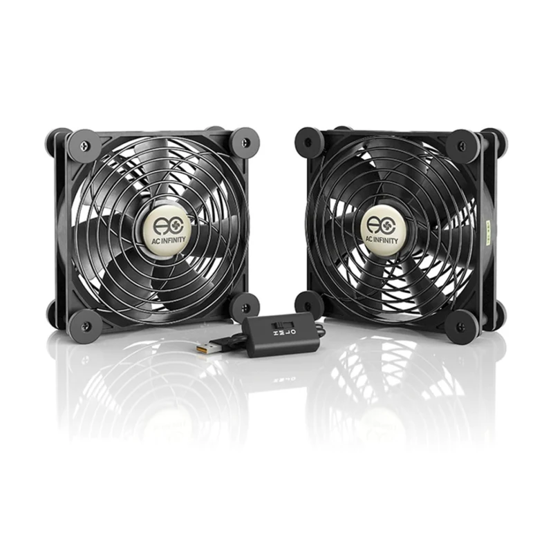 AC Infinity 2pc Multifan S7 Dual 104 CFM Spot Cooler USB Powered Quiet 120mm