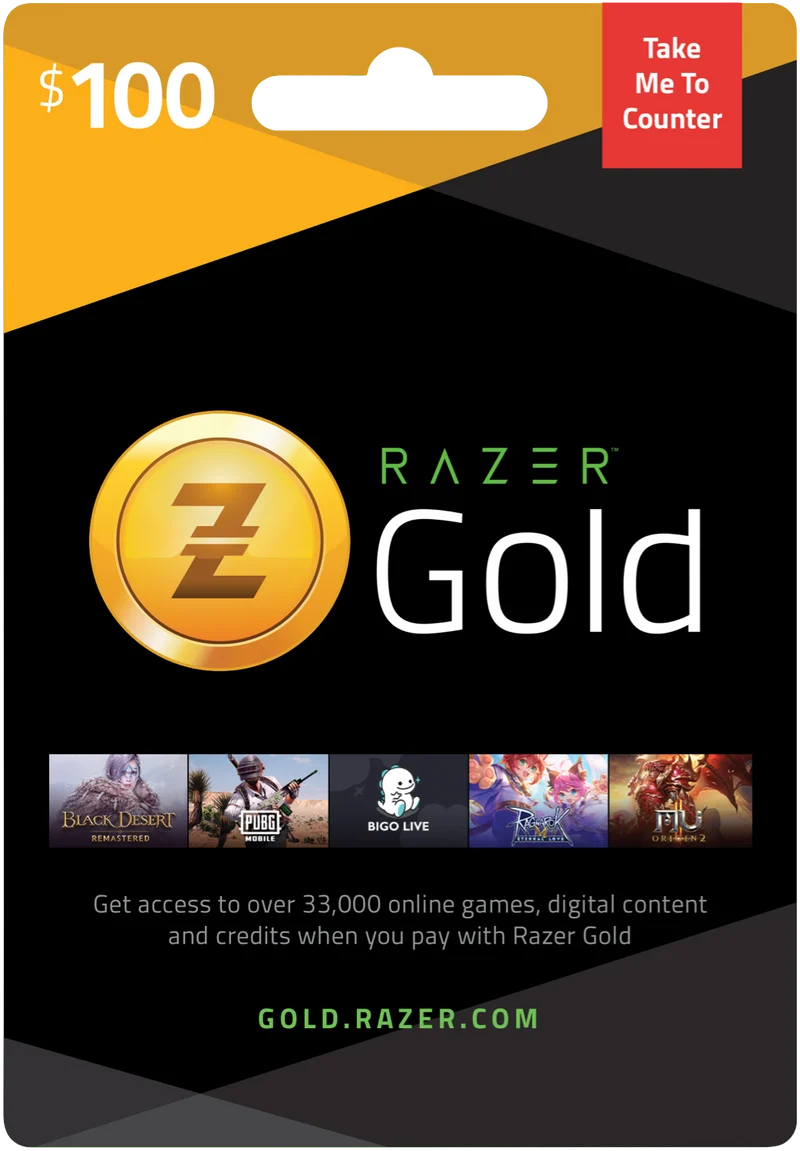 Razer Gold $100 Digital Gift Card