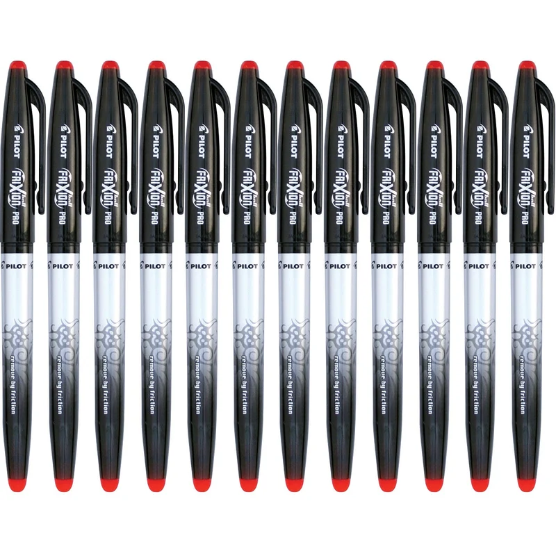 Pilot Frixion Pro Erasable Gel Ink Pen 0.7mm Red Box 12