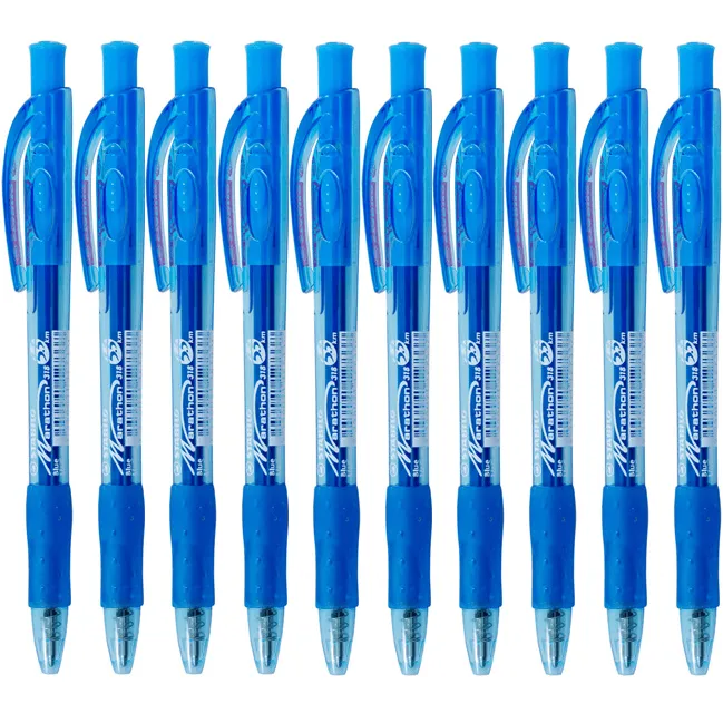 Stabilo Marathon 318 Ballpoint Pen Medium Blue Box 10