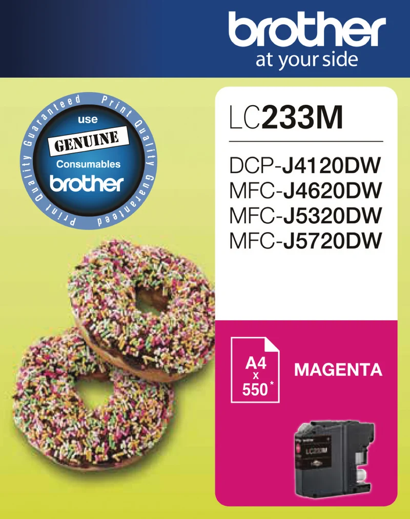 Brother LC233 Magenta Ink Cartridge