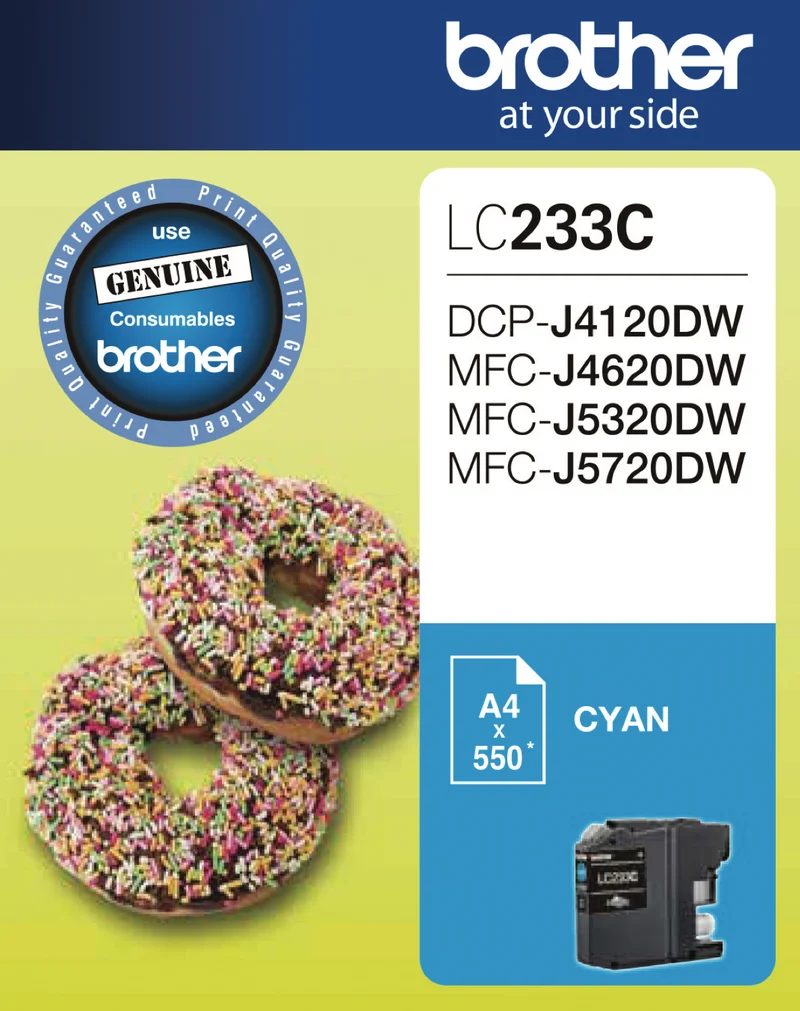 Brother LC233 Cyan Ink Cartridge