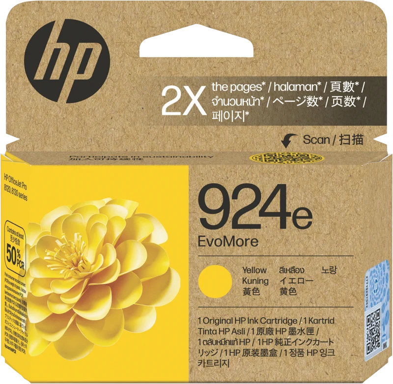 HP 924e EvoMore Yellow Original Ink Cartridge