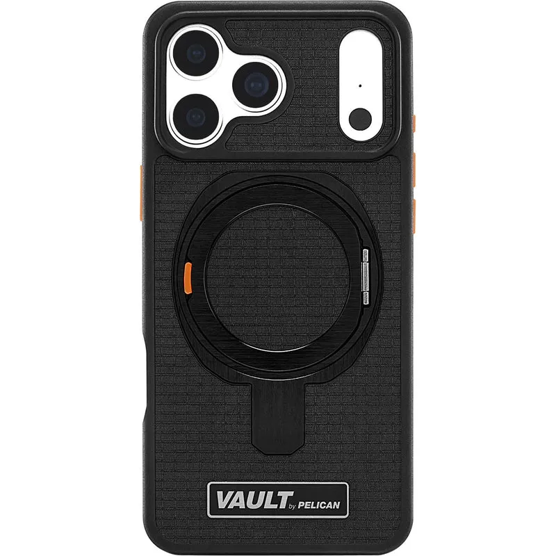 Pelican Vault MagSafe Stand Case for iPhone 18 Pro Max (Black)