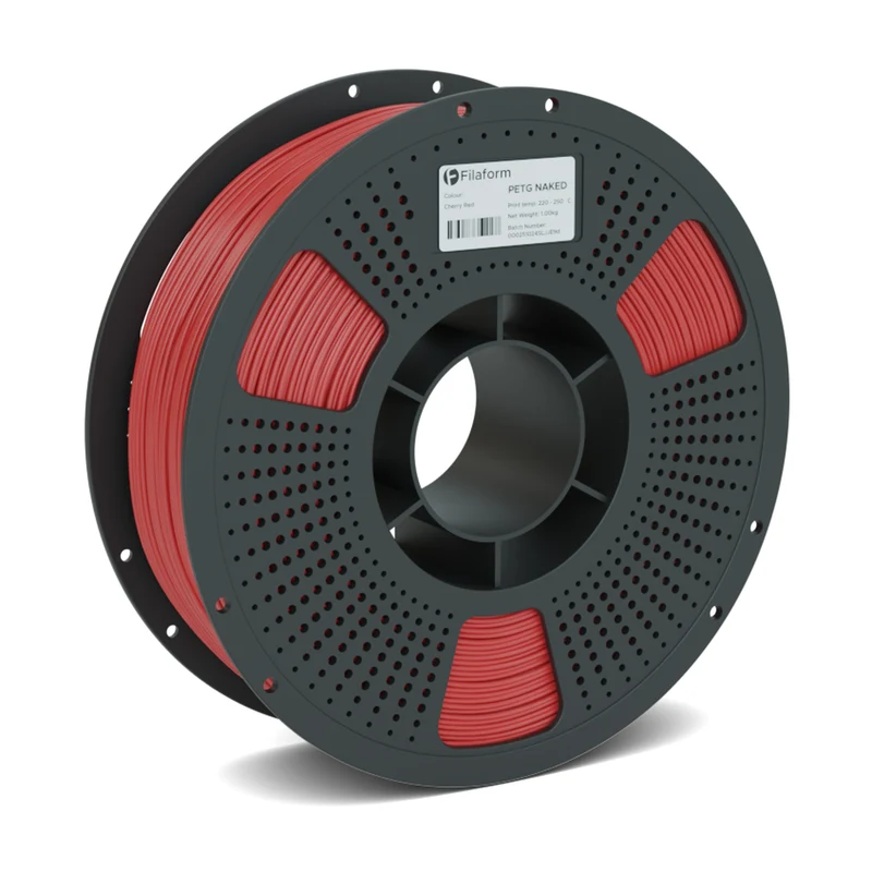 Filaform Naked PETG Matte 3D Printer Filament 1.75mm 1kg (Cherry Red)