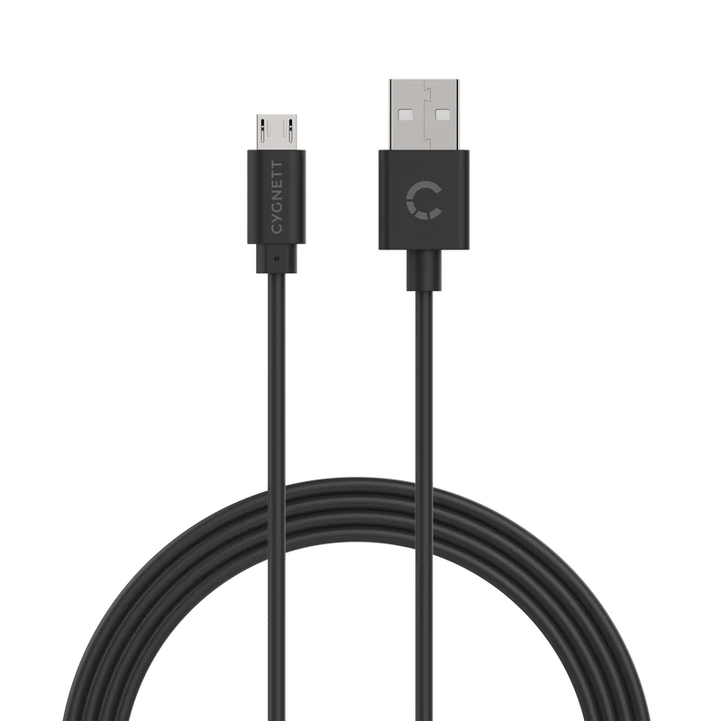 Cygnett 2-Metre Essentials Micro USB to USB-A Cable in Black