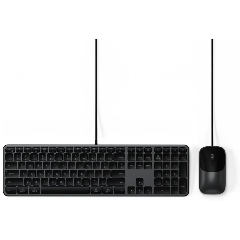 Satechi Slim CLX3 Wired Keyboard and Mouse Combo (Space Black)