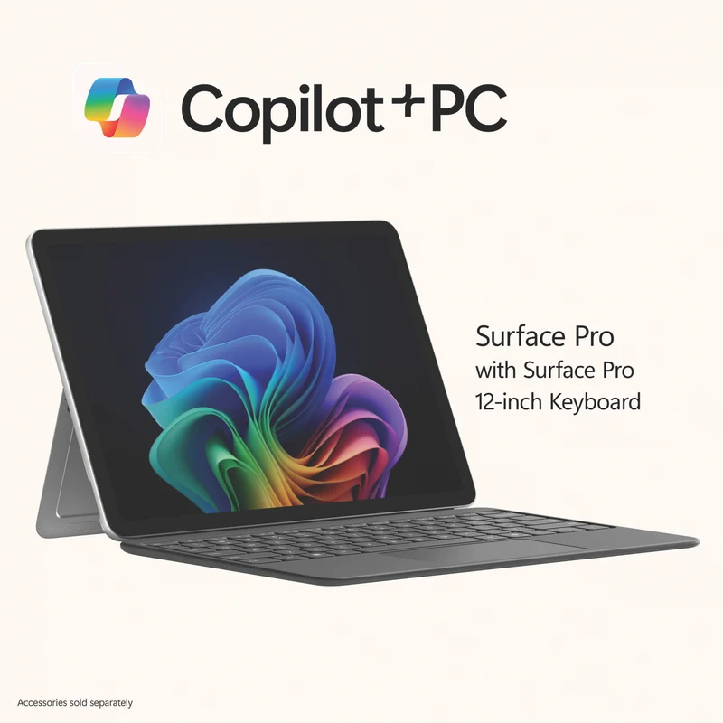 Microsoft Surface Pro Copilot+ PC 12" Snapdragon X Plus 8 Core 16GB 512GB -Platinum