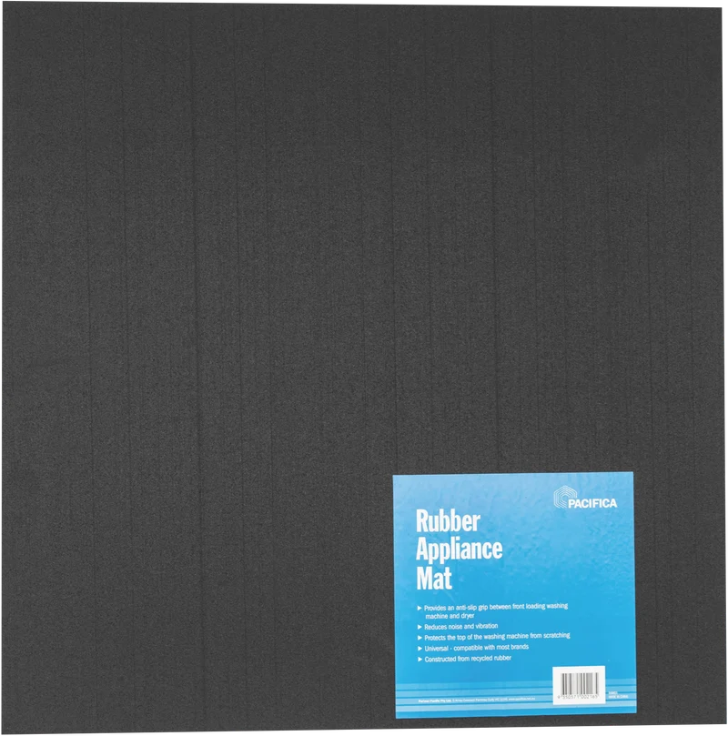 Pacifica Black Rubber Appliance Mat