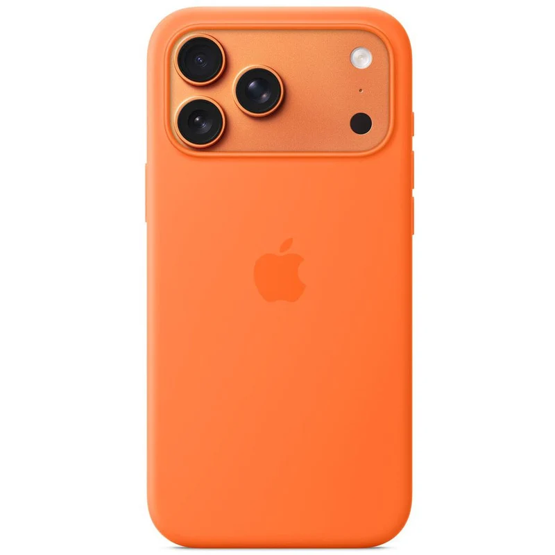 Apple iPhone 17 Pro Max Silicone Case with MagSafe (Orange)