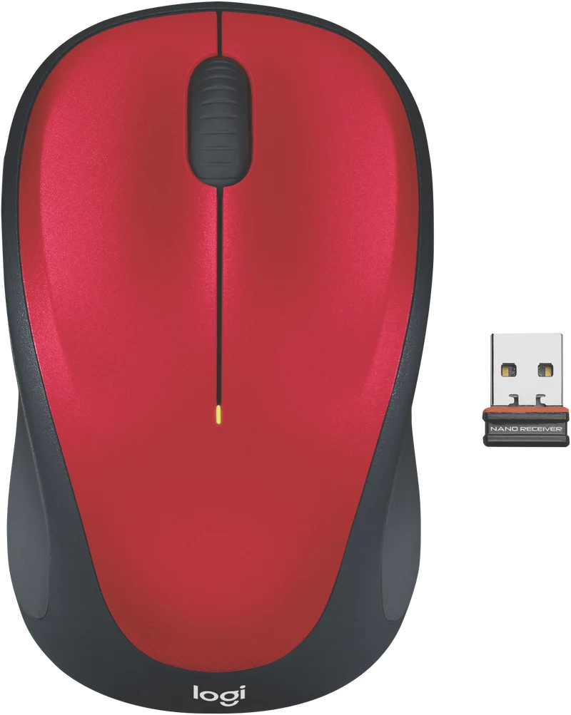 Logitech M235 Wireless Mouse (Red)