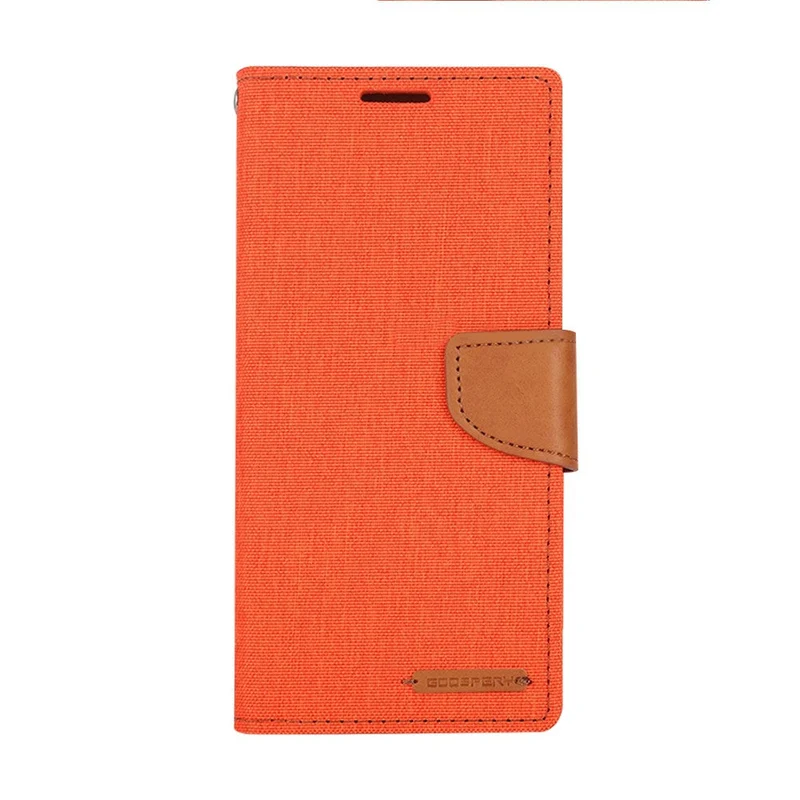 Goospery Canvas Diary for iPhone 14 Pro Max - Orange