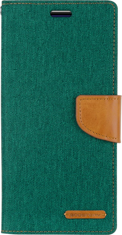 Goospery Canvas Diary For iPhone 12 Pro Max - Green