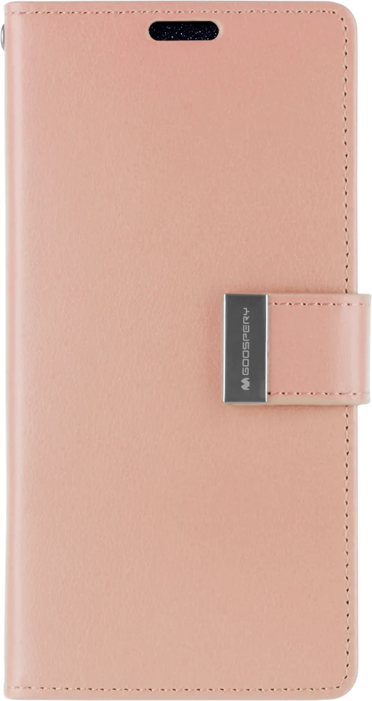 Goospery Rich Diary Case for iPhone 13 Pro Max - rose gold