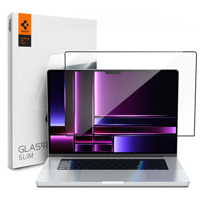Spigen MacBook Pro 16" 2026/2024/2023/2021 (M1/M2/M3/M4/M5 Pro/Max) GLAS.tR Slim Glass Screen Protector (Clear)