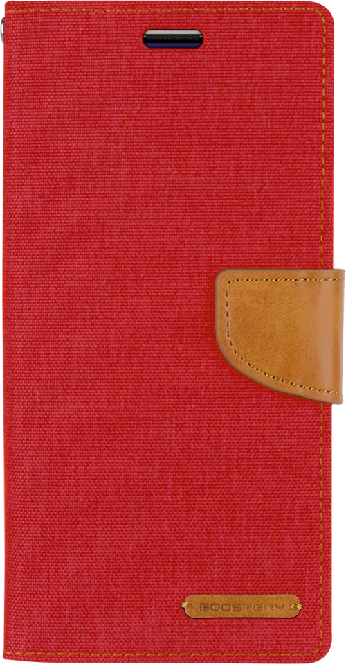 Goospery Canvas Diary For iPhone 12 Pro Max - Red