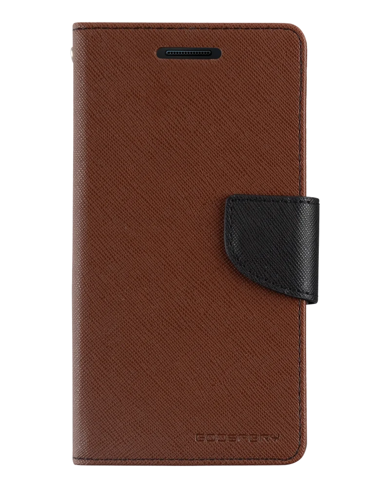 Fancy Diary Case for iPhone 13 Pro - Brown/Black