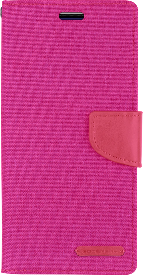 Goospery Canvas Diary For iPhone 13 Pro - Pink