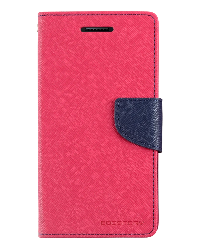 Fancy Diary Case for iPhone 13 mini - Hot Pink/Navy